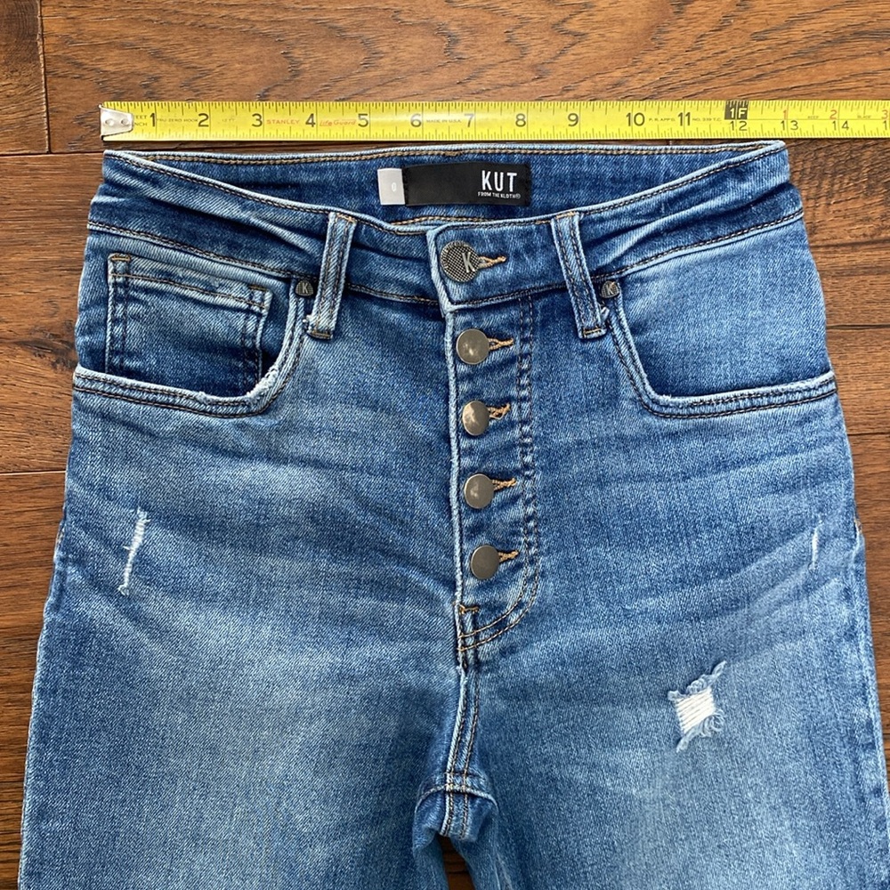 KUT Rachael  FAB AB Mom Jean High Rise, size 0 - Picture 6 of 8